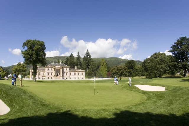 The 8th hole at the exclusive Loch Lomond club.