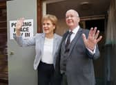 Nicola Sturgeon and her husband Peter Murrell pictured in 2016