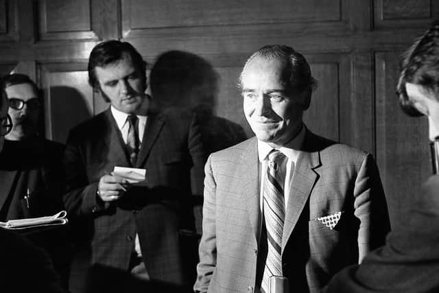 Rangers assistant manager Willie Thornton holds a press conference in June 1972