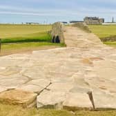 New stonework had been laid on the tee side of the Swilcan Bridge, the area where people stand to take photographs of the iconic hole. Picture: @UKGolfGuy
Oth