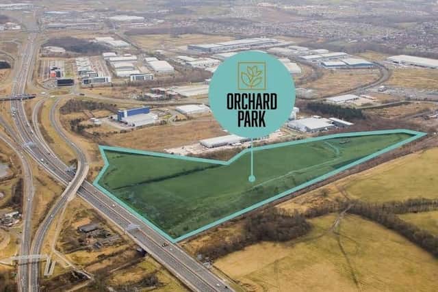 An image showing the location for Orchard Park, a 40-acre speculative industrial and logistics development at Eurocentral.