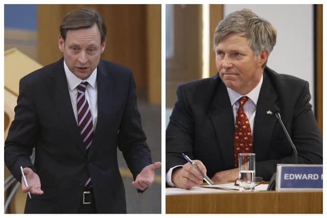 Liam Kerr, left, and Edward Mountain, right, both made points of order at the end of First Minister's Questions.