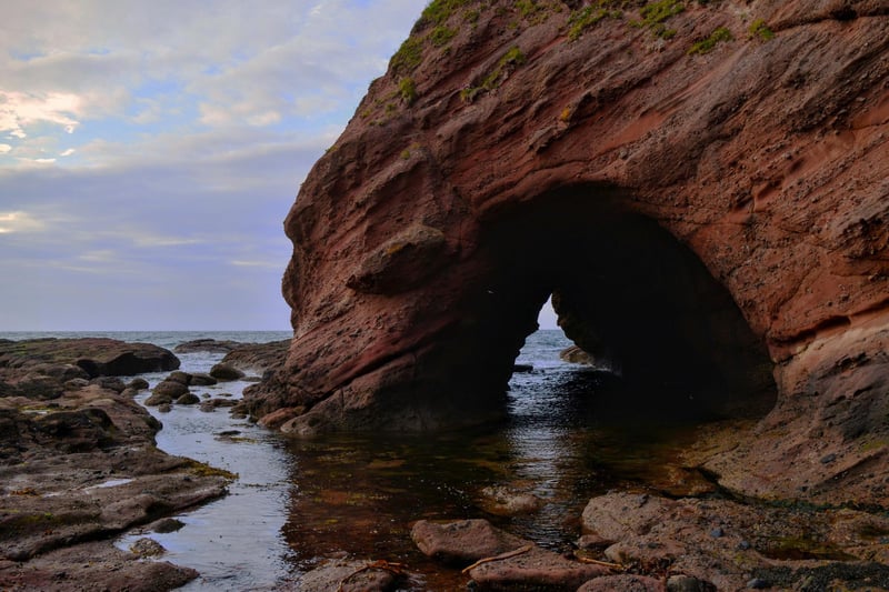 Aberdour Beach in Fraserburgh boasts several sea caves with ocean views, with one cave at the end of the beach acting as the main attraction. Saint Drostan is said to have arrived at New Aberdour in 580AD. He followed Saint Columba who trained him as a monk. We only know about Saint Drostan as he appears in two ancient manuscripts; the Book of Deer which dates back to the 900s and the Breviarium Aberdonense (Aberdeen Breviary) which was produced by Bishop William Elphinstone in Aberdeen in 1510.