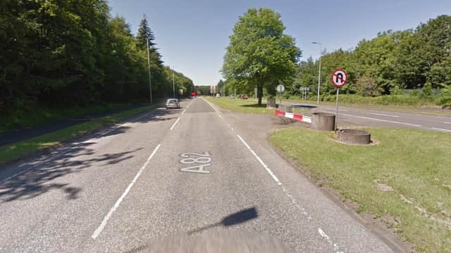 The A82 westbound at Duntocher where the 34-year old man was struck by a car and pronounced dead at the scene yesterday.