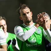 Hibs striker Christian Doidge scored the only goal of the game against Forfar Athletic.