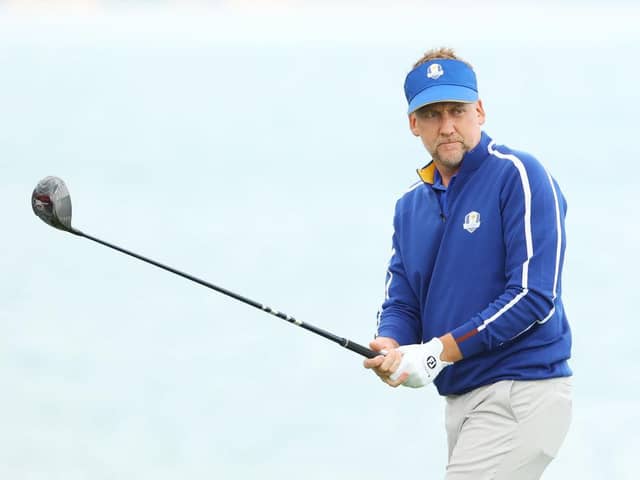 Ian Poulter during a practice round prior to the 43rd Ryder Cup at Whistling Straits. Picture: Andrew Redington/Getty Images.