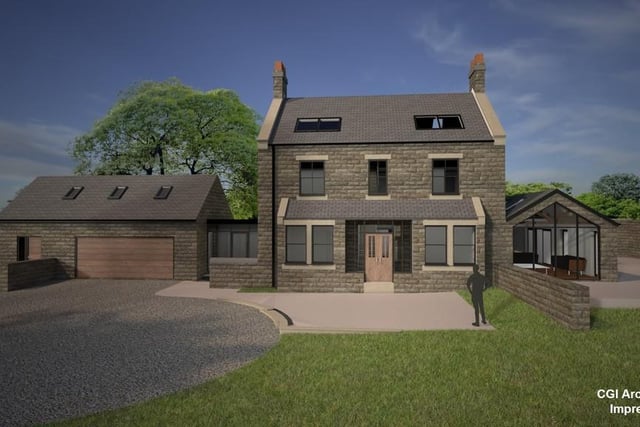Once the extension is built, plus a self-contained annexe and a double garage, this is how the main house at Whaley Grange will look. It is a computer-generated architect's impression.