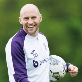 EDINBURGH, SCOTLAND - MAY 14: Hibernian Interim Manager David Gray during a Hibernian training session at Hibernian Training Centre, on May 14, 2024, in Edinburgh, Scotland.  (Photo by Ross Parker / SNS Group)