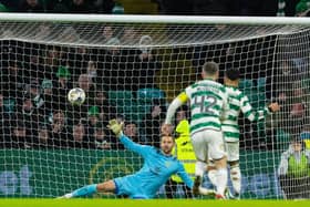 Celtic's Luis Palma penalty had significance beyond its impact on his side's 4-1 win over Hibs. (Photo by Craig Foy / SNS Group)