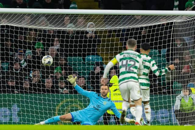 Celtic's Luis Palma penalty had significance beyond its impact on his side's 4-1 win over Hibs. (Photo by Craig Foy / SNS Group)