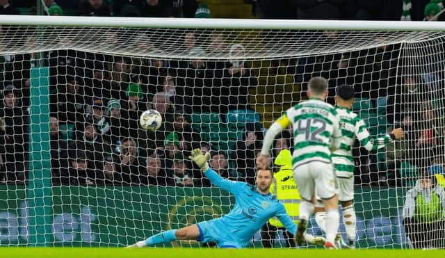 Celtic's Luis Palma penalty had significance beyond its impact on his side's 4-1 win over Hibs. (Photo by Craig Foy / SNS Group)