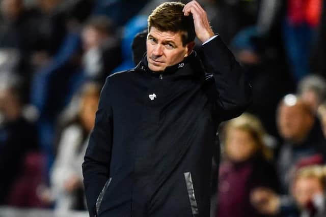 Steven Gerrard was frustrated by events at Tynecastle in February (Photo by Rob Casey / SNS Group)