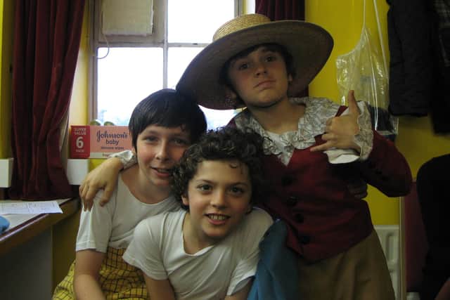 A young Rory Macleod backstage during the Edinburgh Playhouse Stage Experience production of Oliver!
