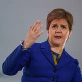 First Minister Nicola Sturgeon was heckled at the event. Picture: Getty Images