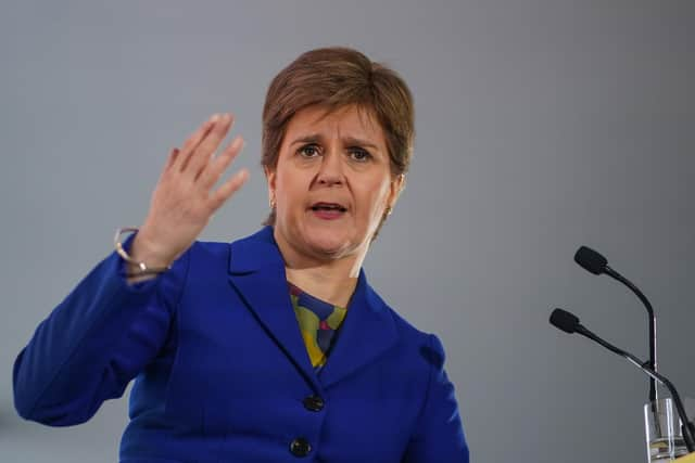 First Minister Nicola Sturgeon was heckled at the event. Picture: Getty Images