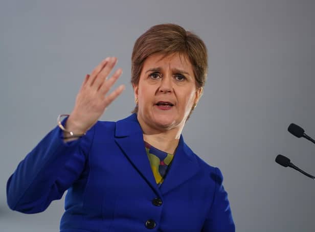 First Minister Nicola Sturgeon was heckled at the event. Picture: Getty Images