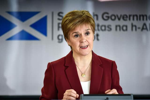 First Minister Nicola Sturgeon has appealed directly to students returning to universities across the country this afternoon, asking them to abide by the new restrictions on household gatherings, as Scotland recorded its highest ever number of new coronavirus infections. (Photo by Jeff J Mitchell - WPA Pool/Getty Images)