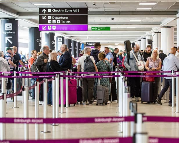 Edinburgh Airport was ranked the fourth worst in the UK for flight delays last year. Picture: Lisa Ferguson
