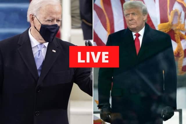 Joe Biden will formally become the 46th US president, succeeding Donald Trump. Pictures: AP & Getty Images.