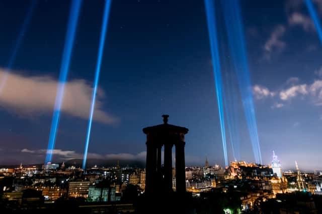 A spectacular light show has been staged across the city in recent days to mark the start of Edinburgh's festivals season. Picture: Ryan Buchanan
