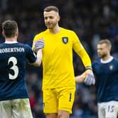 Angus Gunn made his debut for Scotland and kept a clean sheet.