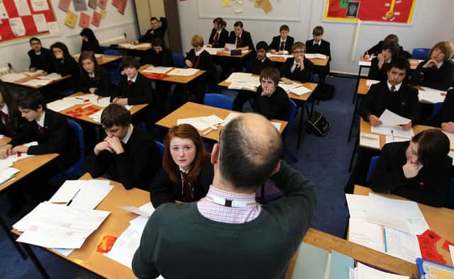 A teacher during a history lesson. Picture: David Davies/PA Wire