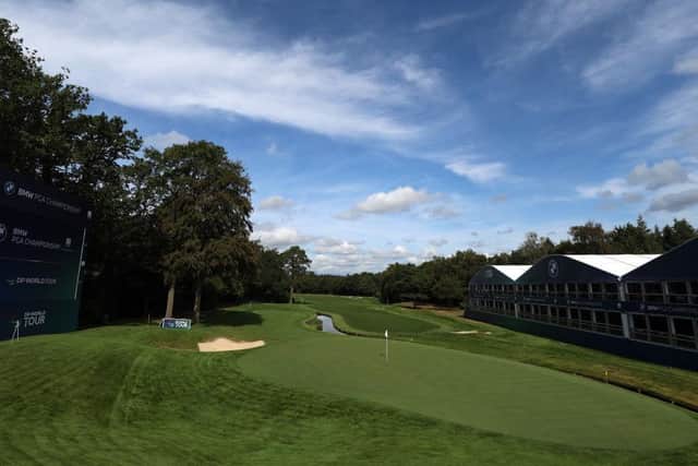 A view of the 18th green prior to the BMW PGA Championship at Wentworth Golf Club in Virginia Water, England. Picture: Luke Walker/Getty Images.