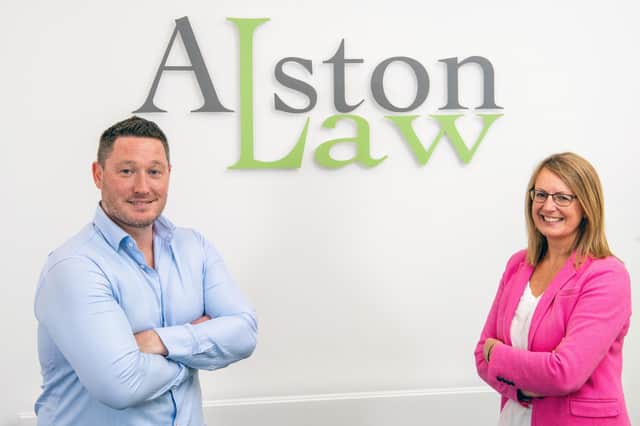 Simpson & Marwick managing partner Rob Aberdein,  with outgoing Alston Law MD Denise Loney, who becomes a director of Simpson & Marwick. Picture: Ian Georgeson