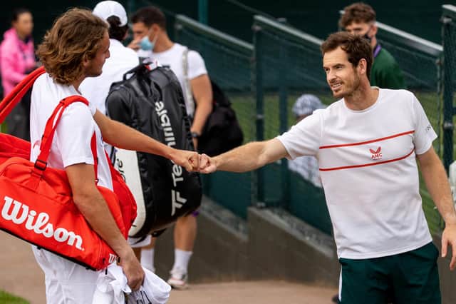Andy Murray takes on Stefanos Tsitsipas at Flushing Meadows.