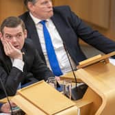 Scottish Conservative leader Douglas Ross during First Minister's Questions at the Scottish Parliament in Holyrood. Picture: PA