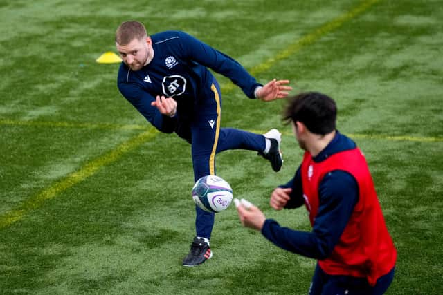 Scotland defence coach Steve Tandy says he's glad he doesn't have to try to find a way to stop Finn Russell. Picture: Craig Williamson/SNS