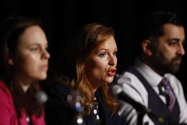 The leadership candidates - (from left to right) Kate Forbes, Ash Regan and Humza Yousaf. Picture: Getty Images