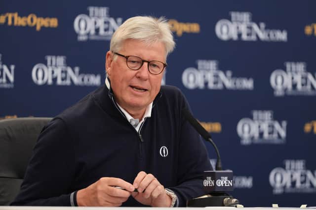 Martin Slumbers, chief executive of the R&A. during a press conference at Royal St George's Golf Club ahead of the Open. Picture: Handout/R&A/PA Wire