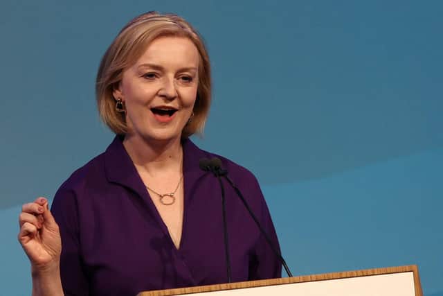 Liz Truss made her speech after being announced as the winner.