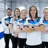 Team Muirhead, from left: David Murdoch (coach), Lauren Gray, Sophie Sinclair, Eve Muirhead, Jenn Dodds, Vicky Wright and Kristian Lindstrom (coach). Picture: Graeme Hart