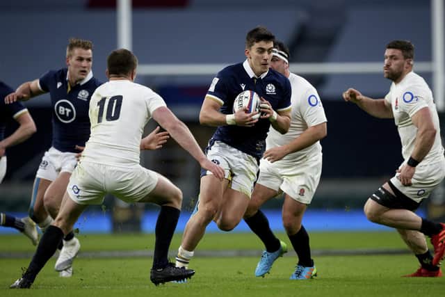 Cameron Redpath enjoyed a memorable Scotland debut in the win over England at Twickenham in 2021. (Photo by Craig Williamson / SNS Group)