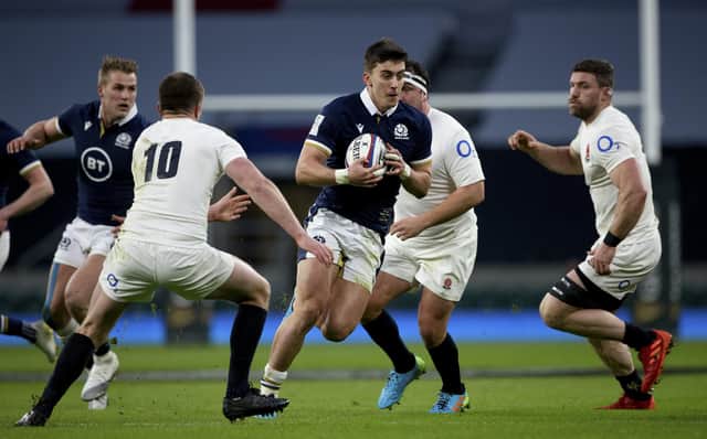 Cameron Redpath enjoyed a memorable Scotland debut in the win over England at Twickenham in 2021. (Photo by Craig Williamson / SNS Group)