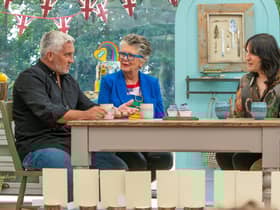 Paul Hollywood, Prue Leith, Noel Fielding and Matt Lucas in the Bake Off tent.