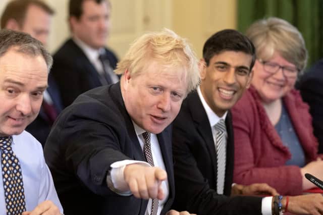 Boris Johnson and Chancellor Rishi Sunak in a UK Cabinet meeting (Picture: Matt Dunham/WPA pool/Getty Images)