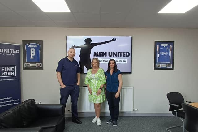 ​Project manager Sandy Garvock with Trust secretary Dianne Beagire and trustee Janice Garvock at the new premises.