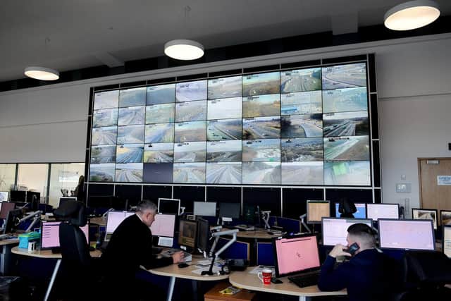 Traffic Scotland's national control centre in South Queensferry monitors the country's motorways and trunk roads. Picture: Michael Gillen
