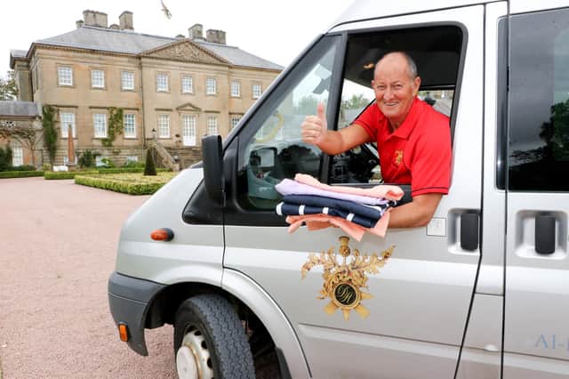 Dumfries House driver Hugh has been delivering the scrubs to hospitals as part of the initiative. Picture: contributed.