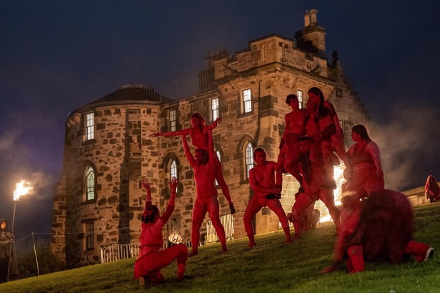 The lighting of the Beltane bonfire is central to the event.