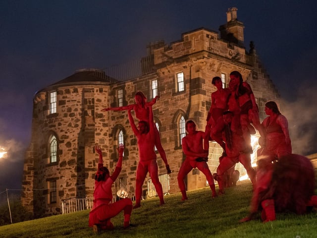 The lighting of the Beltane bonfire is central to the event.
