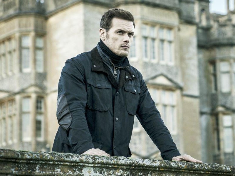 Sam Heughan's most recent film (until Born to be Great is released early next year) is Andy McNab adaptation SAS: Red Notice. Heughan stars as special Forces operator Tom Buckingham whose plans to propose to his partner go awry when their train is seized by a gang of war criminals in the middle of the Channel Tunnel. It's available to watch on Sky Cinema and Amazon Prime Video.