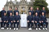 Captain DJ Russell front row third from left, with his Great Britain & Ireland players on the eve of the 30th PGA Cup at Foxhills in Surrey. Picture: The PGA