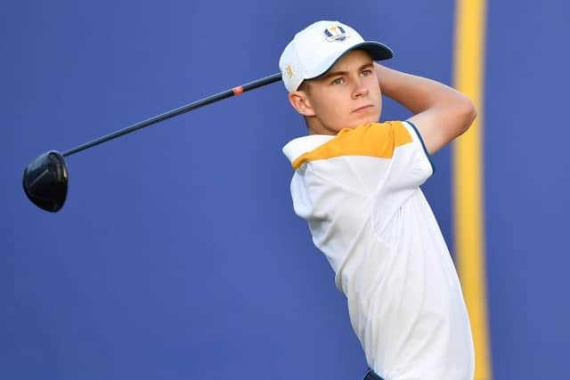 Blairgowrie's Connor Graham in action during the Junior Ryder Cup at Marco Simone Golf Club in Rome in September. Picture: Valerio Pennicino/Getty Images.