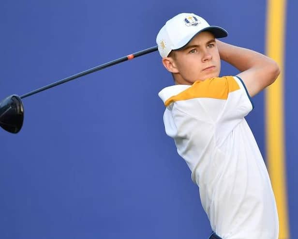 Blairgowrie's Connor Graham in action during the Junior Ryder Cup at Marco Simone Golf Club in Rome in September. Picture: Valerio Pennicino/Getty Images.