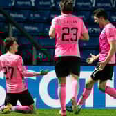 Daniel MacKay celebrates scoring for Inverness CT against Ross County in the Scottish Cup third-round tie