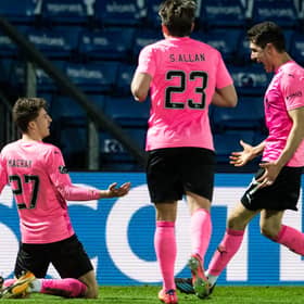 Daniel MacKay celebrates scoring for Inverness CT against Ross County in the Scottish Cup third-round tie
